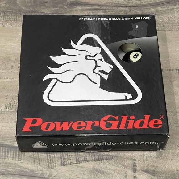 PowerGlide Billiards Pool Balls Red/Yellow 2" Pack of 16 - Picture 2 of 4